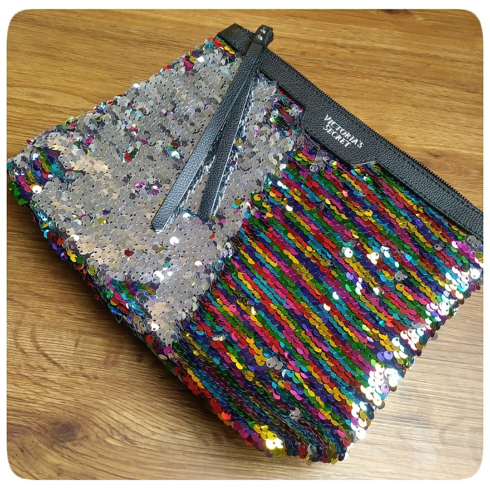 🆕 Victoria's Secret | Sequin Clutch Makeup Bag | NWTO